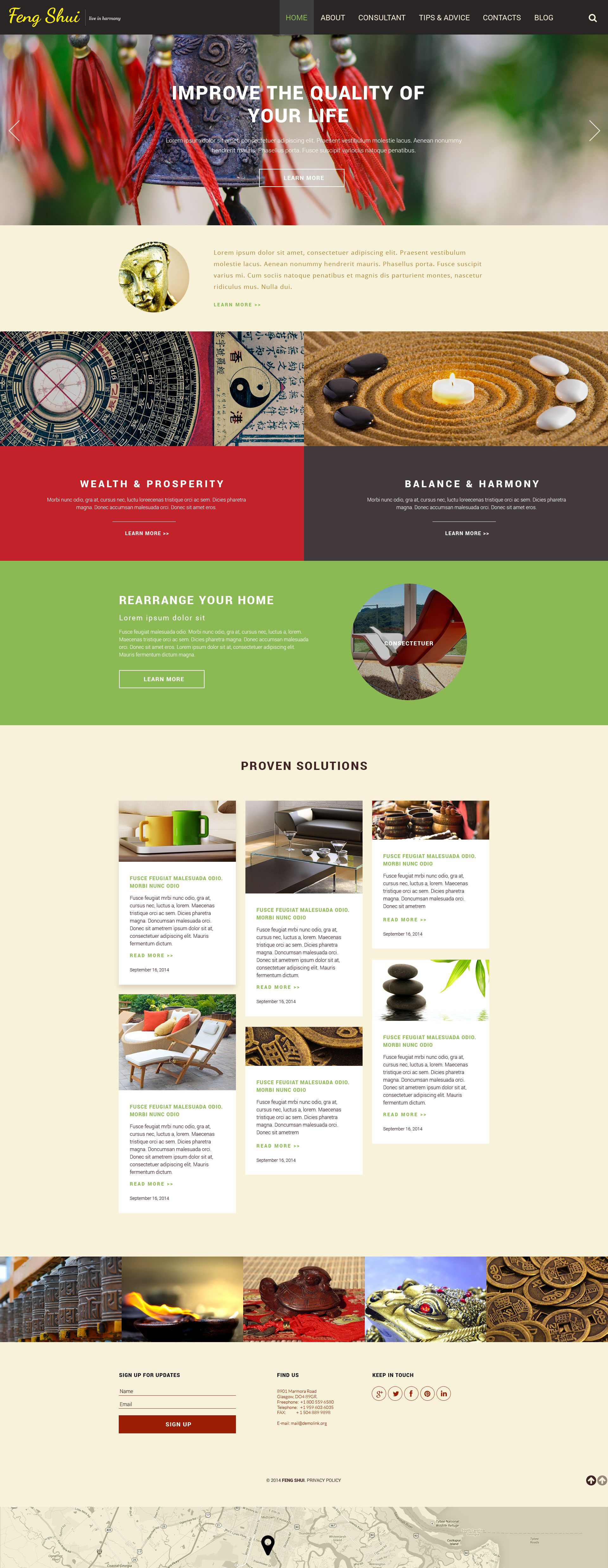 Responsive Website template over Feng shui №52633 - screenshot
