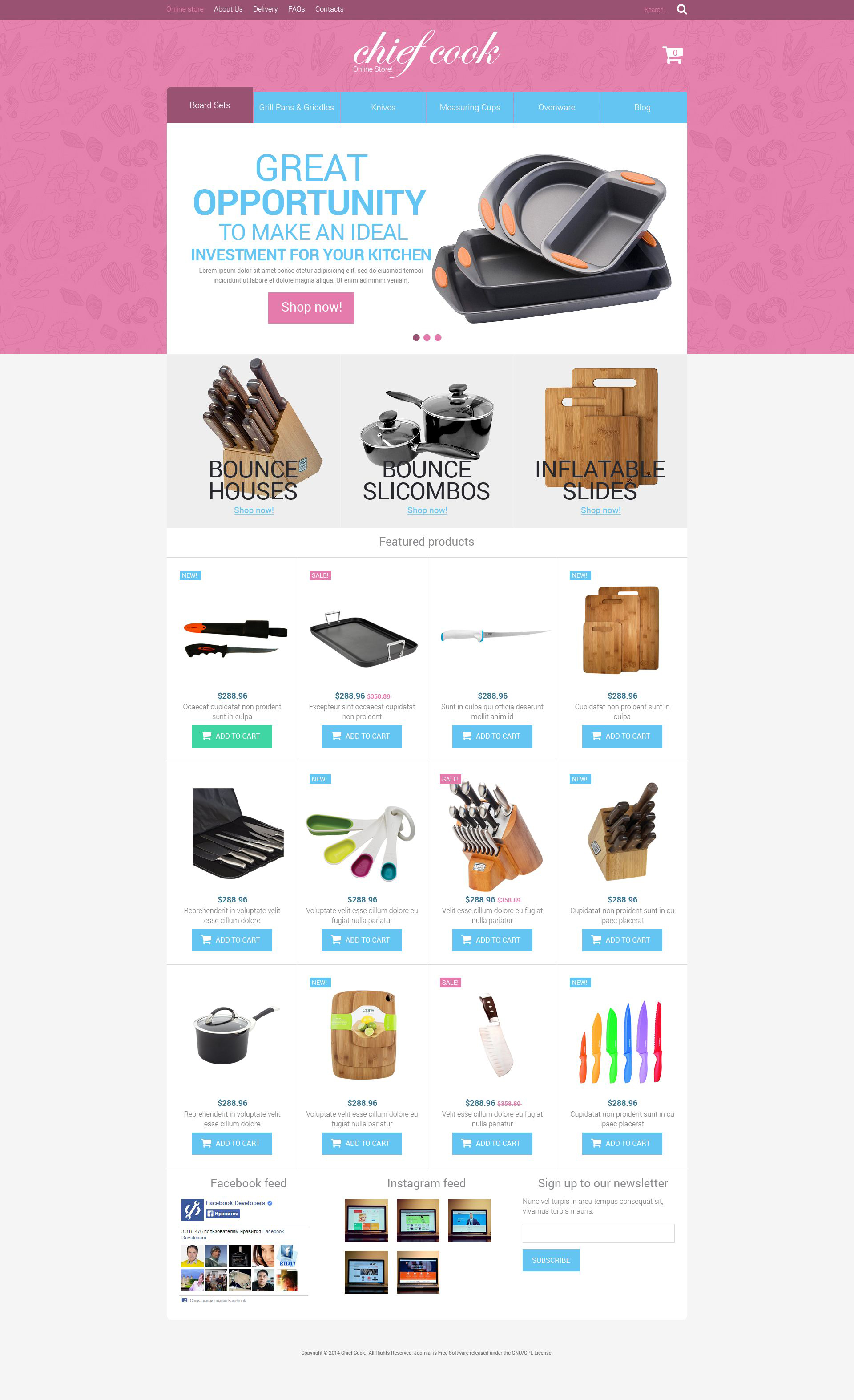 Tema VirtueMart #52677 "Kitchen Utensils" - screenshot
