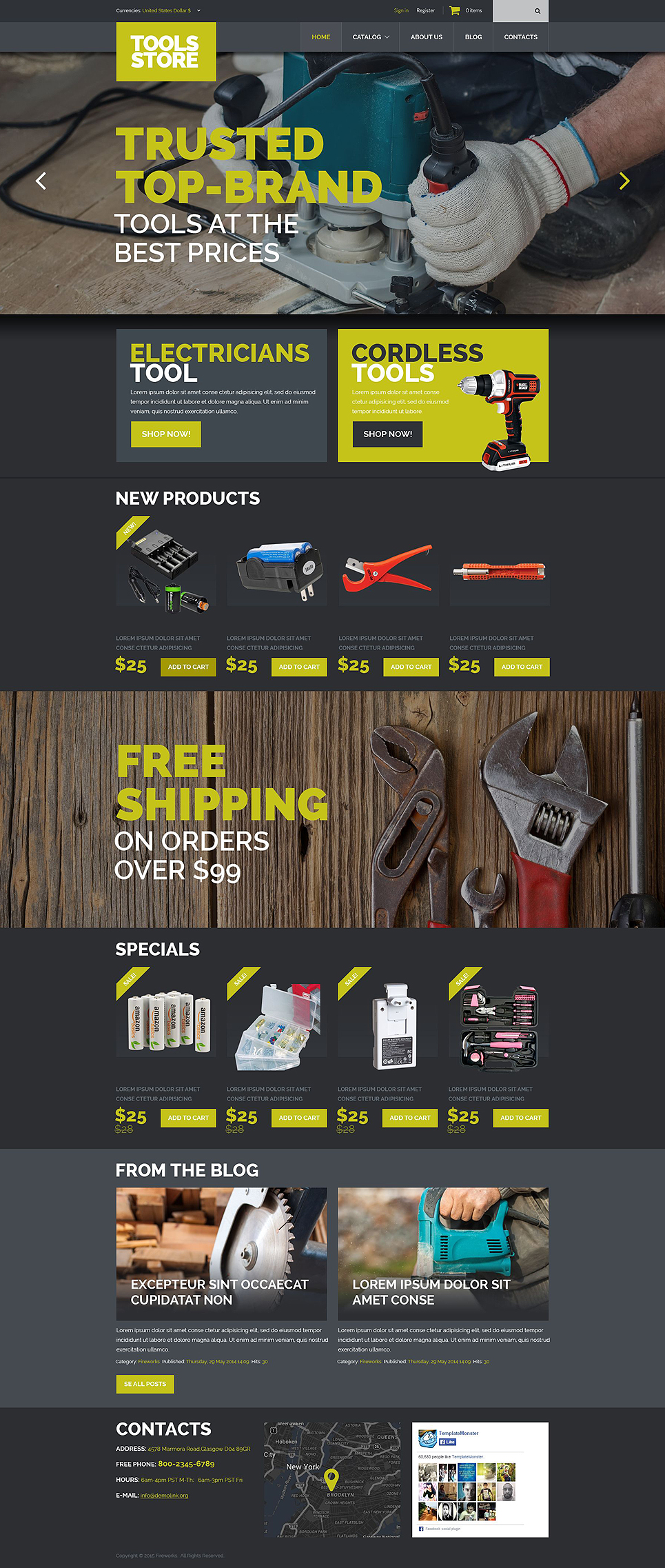 Tools  Equipment VirtueMart Template New Screenshots BIG