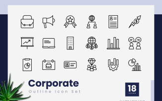 Corporate Outline Icon Set