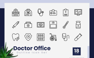 Doctor Office Outline Icons