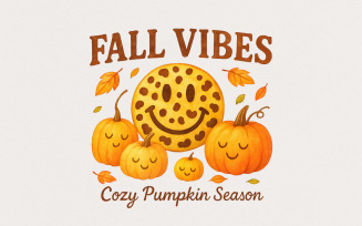 Fall Vibes Cozy Pumpkin Season PNG, Pumpkin PNG, Fall PNG, Cute Autumn Shirt Clipart, Thanksgiving