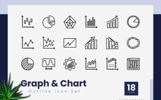 Graph and Chart Outline Icons