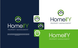 Homeify Logo Design Template Modren Styl Property Managment