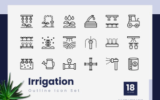 Irrigation Outline Icon Set