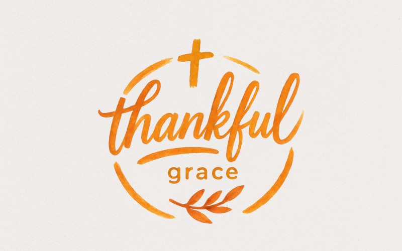 Thankful Grace PNG, Thanksgiving Shirt PNG, Fall PNG, Faith Christian Autumn Sublimation, Illustration