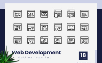 Web Development Outline Icons