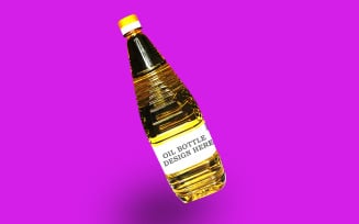 Oil Bottle Mockup PSD Template Design 4
