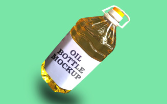 Oil Bottle Mockup PSD Template Design 9