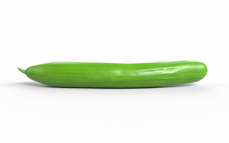 Realistic Cucumber Lowpoly 3D Model