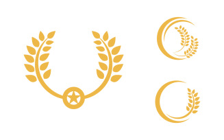 Farm Agriculture wheat rice vector illustration design v.1