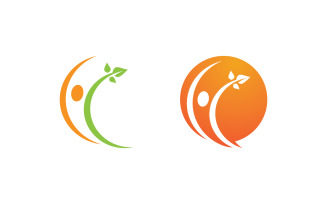 Healthy life Human fit sport logo sign illustration v.243