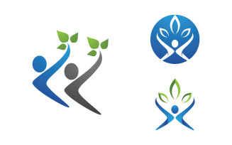 Healthy life Human fit sport logo sign illustration v.246