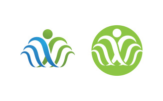 Healthy life Human fit sport logo sign illustration v.247