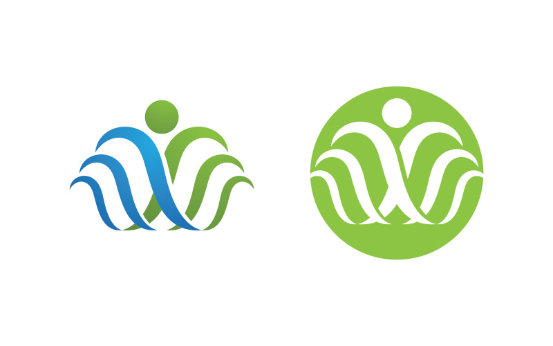 Healthy life Human fit sport logo sign illustration v.247 Logo Template