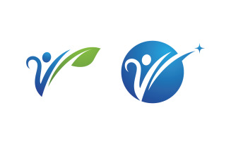 Healthy life Human fit sport logo sign illustration v.251