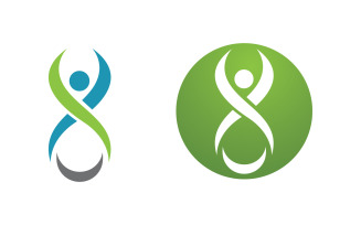 Healthy life Human fit sport logo sign illustration v.257