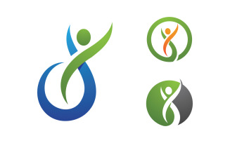 Healthy life Human fit sport logo sign illustration v.266