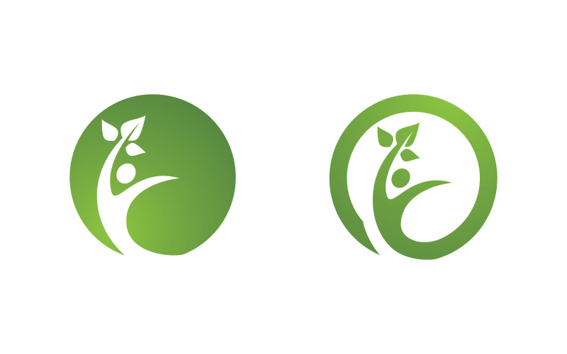 Healthy life Human fit sport logo sign illustration v.267 Logo Template