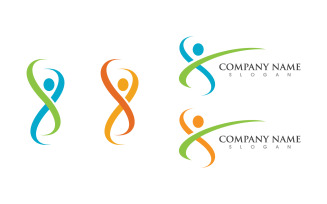 Healthy life Human fit sport logo sign illustration v.269