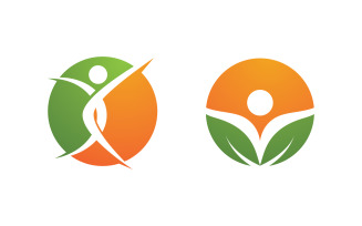 Healthy life Human fit sport logo sign illustration v.274