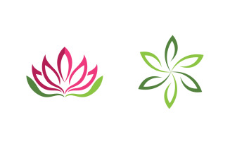 Lotus flower Logo Beauty Salon Cosmetic skincare vector icon design v.167