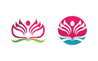 Lotus flower Logo Beauty Salon Cosmetic skincare vector icon design v.168