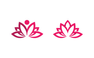 Lotus flower Logo Beauty Salon Cosmetic skincare vector icon design v.169