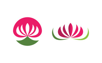Lotus flower Logo Beauty Salon Cosmetic skincare vector icon design v.172