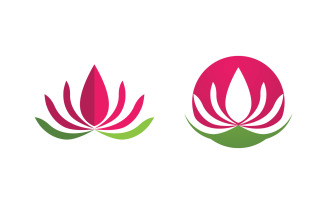 Lotus flower Logo Beauty Salon Cosmetic skincare vector icon design v.173