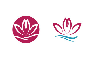 Lotus flower Logo Beauty Salon Cosmetic skincare vector icon design v.174