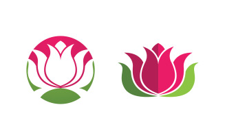 Lotus flower Logo Beauty Salon Cosmetic skincare vector icon design v.176