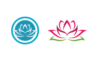 Lotus flower Logo Beauty Salon Cosmetic skincare vector icon design v.177