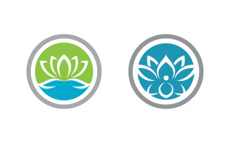Lotus flower Logo Beauty Salon Cosmetic skincare vector icon design v.179