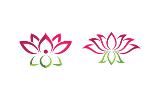 Lotus flower Logo Beauty Salon Cosmetic skincare vector icon design v.180