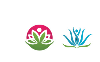Lotus flower Logo Beauty Salon Cosmetic skincare vector icon design v.181