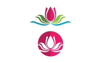 Lotus flower Logo Beauty Salon Cosmetic skincare vector icon design v.182