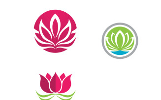 Lotus flower Logo Beauty Salon Cosmetic skincare vector icon design v.184
