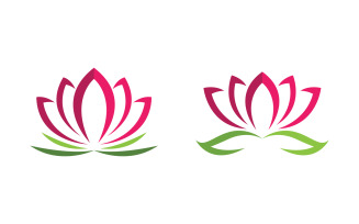 Lotus flower Logo Beauty Salon Cosmetic skincare vector icon design v.185