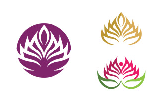 Lotus flower Logo Beauty Salon Cosmetic skincare vector icon design v.186