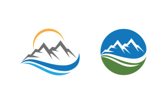 Mountain Hill icon Logo illustration design Template v.46