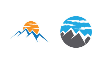 Mountain Hill icon Logo illustration design Template v.48