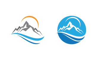 Mountain Hill icon Logo illustration design Template v.49
