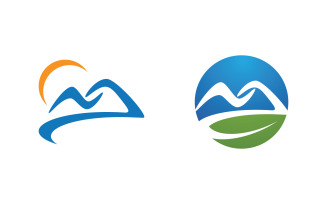 Mountain Hill icon Logo illustration design Template v.50