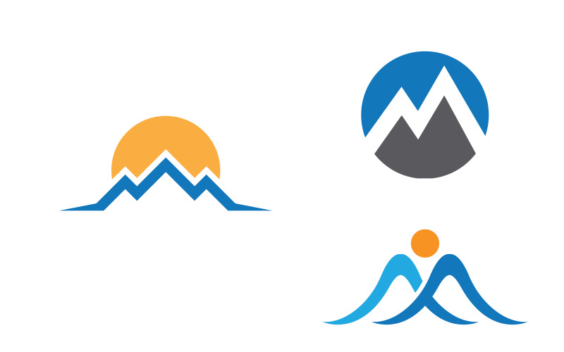 Mountain Hill icon Logo illustration design Template v.54 Logo Template