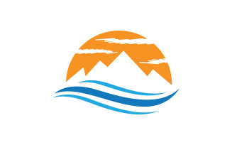 Mountain Hill icon Logo illustration design Template v.58