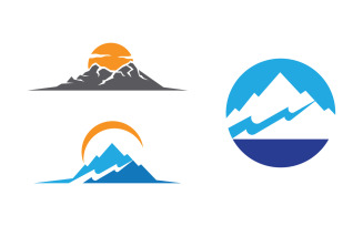 Mountain Hill icon Logo illustration design Template v.59