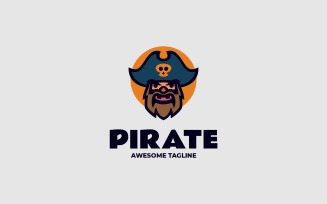 Cartoon Pirate Mascot Logo Design