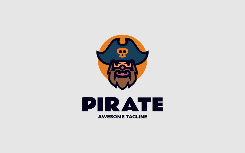 Cartoon Pirate Mascot Logo Design Logo Template