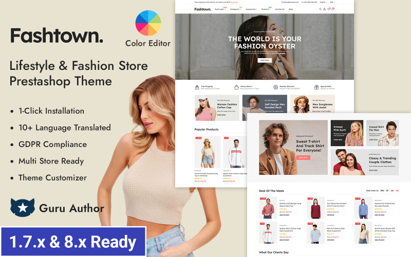 Fashtown - Fashion Apparel Store PrestaShop Responsive Theme PrestaShop Theme